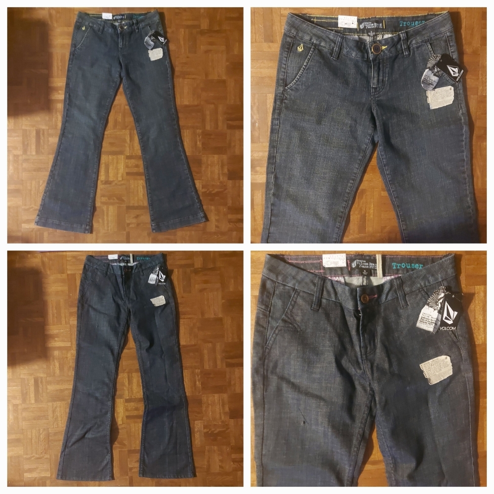 All for $70 - Lot of 3 BRAND NEW WITH TAGS Women's Volcom Jeans Denim Trousers S